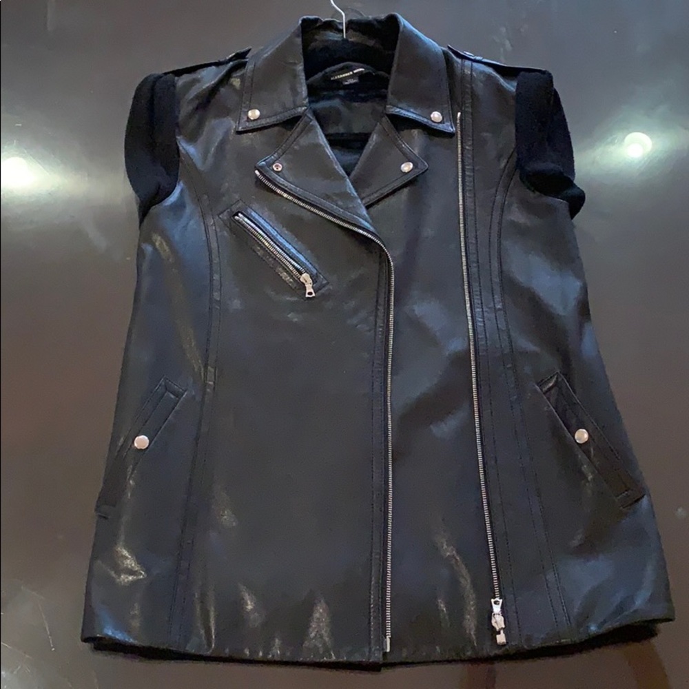 Black leather jacket